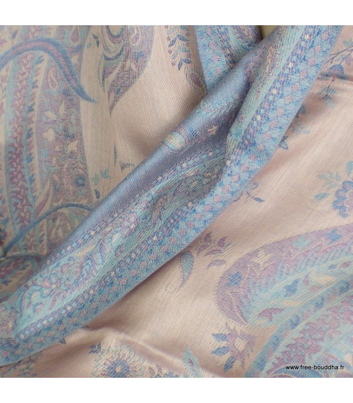 Châle fibres écologiques rose violet - soie de bambou