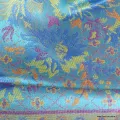 Châle léger et chaud en bambou turquoise bordeau - Châle en Bambou écologique