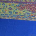 Châle léger et chaud en bambou turquoise bordeau - Châle en Bambou écologique