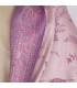 Châle artisanal en bambou vieux rose – Réversible et non toxique