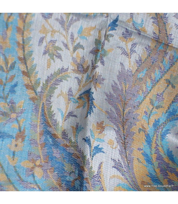 Châle bio réversible – Confort sain et teintes bleu turquoise
