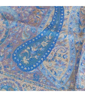 Châle en soie de mûrier – Reflets moirés et motifs cachemire