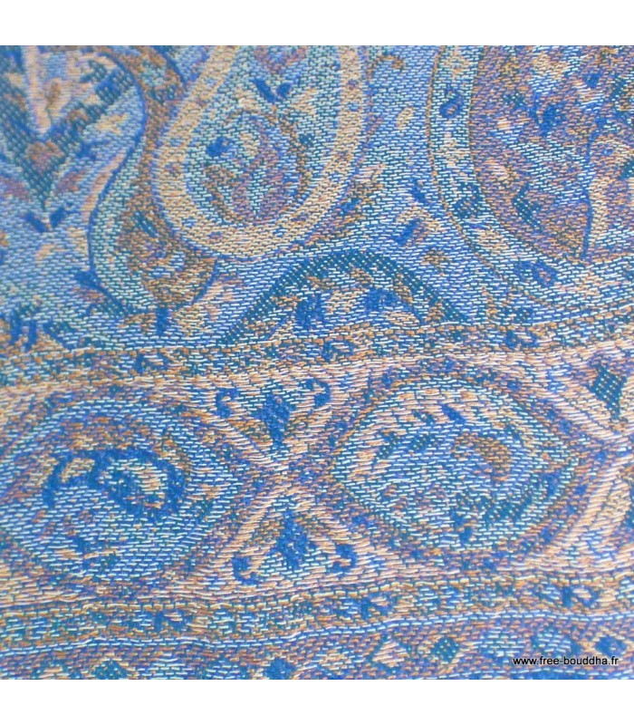 Châle en soie de mûrier – Reflets moirés et motifs cachemire