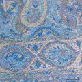 Châle en soie rose et bleu pour femme - Etoles en soie naturelle
