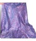 Châle en soie fait main noir mauve - Boutique artisanale