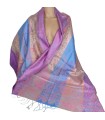 Châle en soie naturelle réversible pour femme