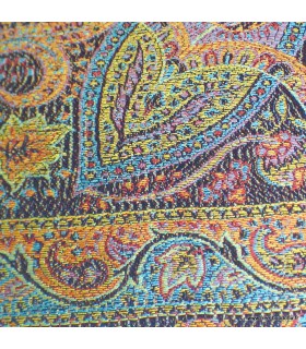 Pashmina femme en soie multicolore – Reflets moirés et motifs cachemire