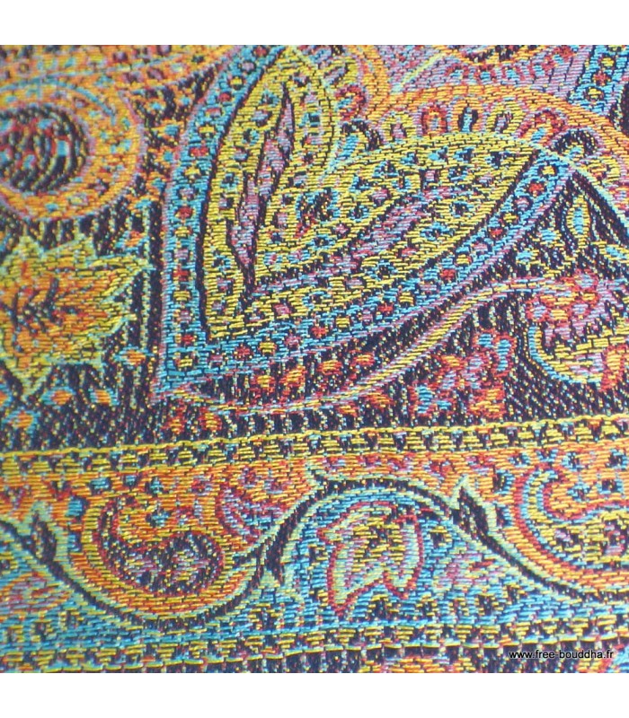 Pashmina femme en soie multicolore – Reflets moirés et motifs cachemire