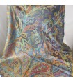 Pashmina femme en soie multicolore – Reflets moirés et motifs cachemire