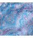 Pashmina femme en soie bleu framboise – Motifs cachemire et reflets moirés