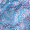 Pashmina en soie pour femme bleu framboise - Etoles en soie naturelle