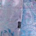 Pashmina en soie pour femme bleu framboise - Etoles en soie naturelle