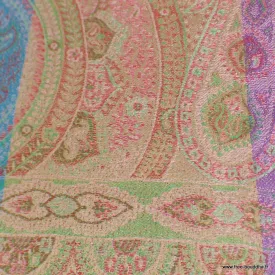 Pashmina en soie tricolore pour femme - Etoles en soie naturelle