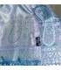 Pashmina chaud en soie bleu mauve – Motifs cachemire et reflets moirés