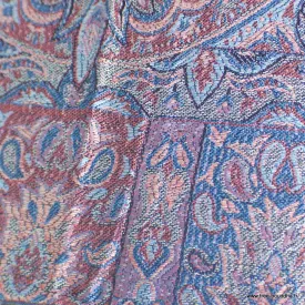 Pashmina en soie bleu vieux rose - Etoles en soie naturelle
