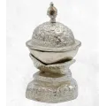 Kapala tibétain plaqué argent 14 cm - Kapala bouddhiste