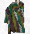 Châle de méditation marron vert – Népal 240 x 120 cm