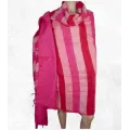 Très grand châle népalais 240 x 120 cm dégradé fuschia - Grand châle népalais 240 x 120 cm
