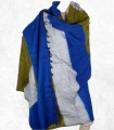 Châle népalais bleu kaki – Laine de yack 240 x 120 cm