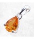 Pendentif Grenat Mandarin poire en argent 925 – Certifié authentique