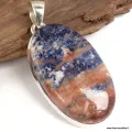 Bijou Sodalite Orange pendentif oval - Pendentifs pierres naturelles