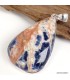 Pendentif sodalite orange – forme goutte – argent 925