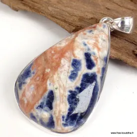 Pendentif Sodalite orange forme goutte - Pendentifs pierres naturelles