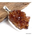 Pendentif Citrine druze miel foncé – argent 925