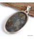 Pendentif Pyrite sur Agate ovale – argent 925