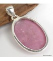 Pendentif Pétalite rose ovale – argent 925