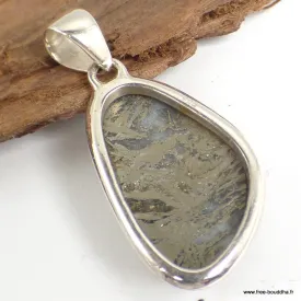 Pendentif en Pyrite plume forme libre - Pendentifs pierres naturelles
