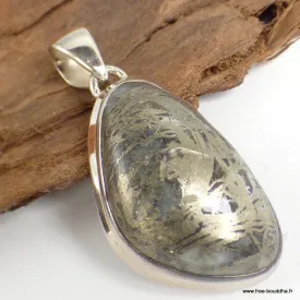 Pendentif en Pyrite plume forme libre - Pendentifs pierres naturelles