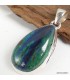 Pendentif Malachite sur Azurite goutte – argent 925