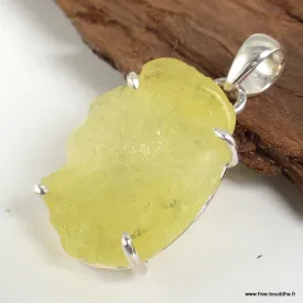 Pendentif pierre naturelle en Brucite jaune - Pendentifs pierres naturelles