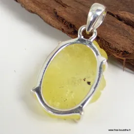 Pendentif pierre naturelle en Brucite jaune - Pendentifs pierres naturelles