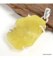 Pendentif Brucite jaune pierre naturelle – argent 925