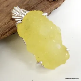 Pendentif en Brucite jaune citron - Pendentifs pierres naturelles