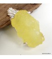 Pendentif en Brucite jaune citron pierre naturelle – argent 925