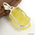 Pendentif en Brucite jaune citron - Pendentifs pierres naturelles