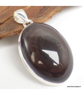 Pendentif Obsidienne Œil Céleste pierre naturelle – argent 925