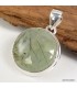 Pendentif Quartz Rutile sur Préhnite pierre naturelle – argent 925