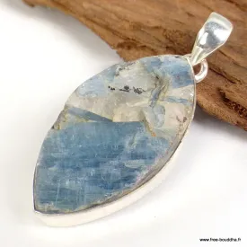 Bijou Pendentif Cyanite bleue paraiba brute marquise - Bijoux en Cyanite Bleue