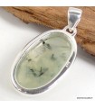 Pendentif Préhnite et Quartz Rutile pierre naturelle – argent 925