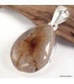 Agate du Montana – Pendentif goutte en argent 925 avec certificat