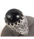 Bague Homme Onyx noir T 62 – Argent 925