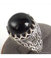 Bague Homme Onyx noir T 62 – Argent 925