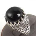 Bague Homme Onyx noir T60 - Bagues pierres naturelles