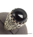 Bague Homme Onyx noir T 62 – Argent 925