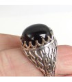 Bague Homme Onyx noir T 62 – Argent 925