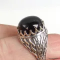 Bague Homme Onyx noir T60 - Bagues pierres naturelles